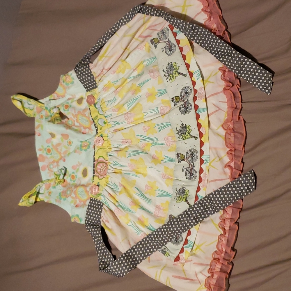 Matilda Jane Floral Bicycle Apron Knot Top